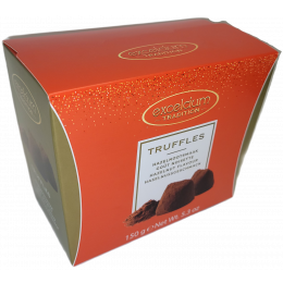 Apex imports suppliers of Excelsium Hazelnut Belgian Truffles Fantasy in Canada- RED 150 gr., 24/cs