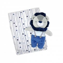 TAHARI Flannel fleece Blanket & LION Buddy
100% Polyester, Blanket: 30