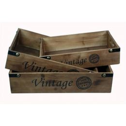 Small wood Vintage trays 16