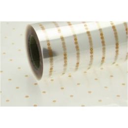 Gold dots Printed Cellophane roll 40