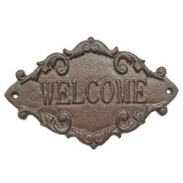 Cast iron solid welcome plaque 11