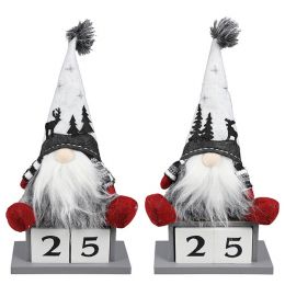 Santa Gnome on Wooden Countdown calendar - 2 Styles 16
