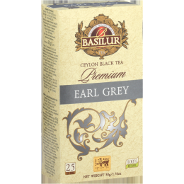 Basilur Premium Ceylon Black tea - Early Grey (25 bags/box) - 24/cs