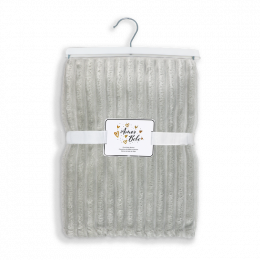 Amor Bebe Striped plush blanket - Grey

100% Polyester, 30