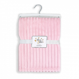 Amor Bebe Striped plush blanket - Pink
