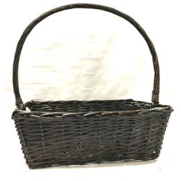 Small Rectangular willow basket w/handle
