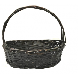Medium Oval willow basket with handle M:17