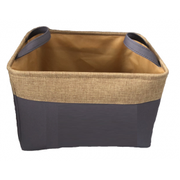 Fabric & Jute basket with handles  14.2