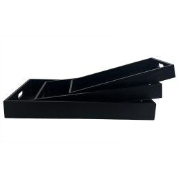Medium in a S/3 Black Wood Trays
16