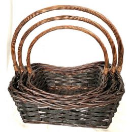 Large Rectangular Willow basket with a handle
L:20.4