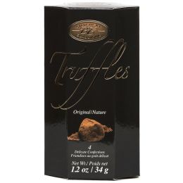 Chocolat Classic Belgian chocolate truffles black hexagonal box 34 gr., 24/cs