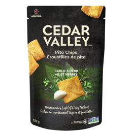 Cedar Valley Pita Chips - Garlic & Herb 180 gr.