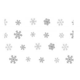Printed Cellophane - Silver Snowflakes