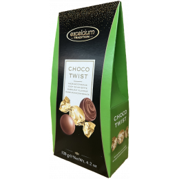 Excelcium Choco twist pralines - Hazelnut 120 gr., 12/cs
Individually Wrapped