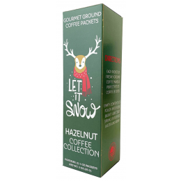 Coffee Masters Gourmet Ground Coffee - Let it Snow 85 gr., 12/cs
Contains 3 servings - Hazelnut Coffee Collection