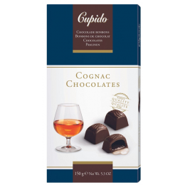 Cupido Belgian Liqueur chocolates - Cognac 150 gr., 10/cs