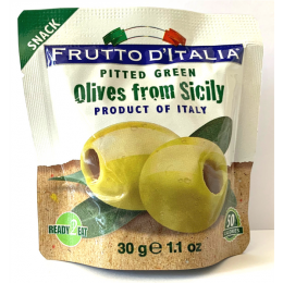 Frutto D'Italia pitted green olives from Sicily 30 gr.