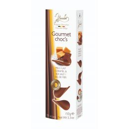 Hamlet Gourmet Chocolate thins - milk chocolate with salted caramel 150 gr., 12/cs
