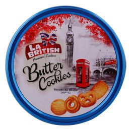 La British Premium Butter Cookie Tin - BLUE 114 gr., 5