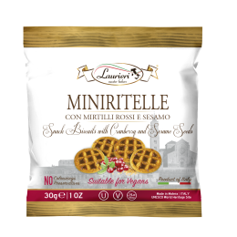 Laurieri Miniritelle - Cookies with cranberry & sesame seeds 30 gr
