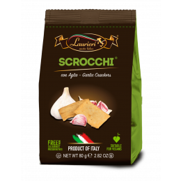 Laurieri Scrocchi crackers with garlic 80 gr., 18/cs