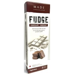 Made Fudge - Chocolate 75 gr., 24/cs
With Premium milk chocolate - 3 Individually wrapped pcs, 25 gr ea