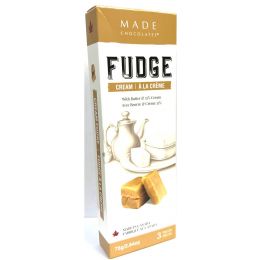 Made Fudge - Cream 75 gr., 24/cs
With Butter & 25% Cream - 3 Individually wrapped pcs, 25 gr ea