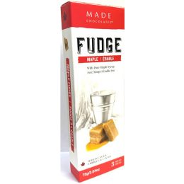Made Fudge - Maple 75 gr., 24/cs
With Pure Maple Syrup - 3 Individually wrapped pcs, 25 gr ea