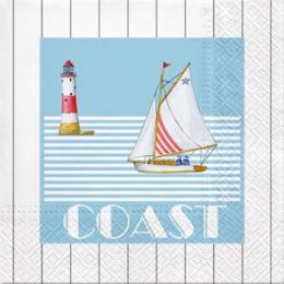 Lunch Napkins - Sail boat 6.5