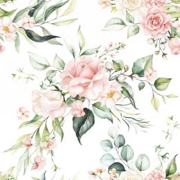 Lunch napkin - Pink Roses 6.5