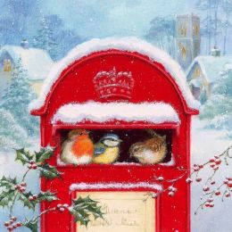 Lunch Napkins - Lunch napkins - Red mail box 6.5