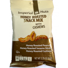 Imperial Nuts Honey Roasted Snack Mix with Cashews 64 gr., 18/cs KOSHER