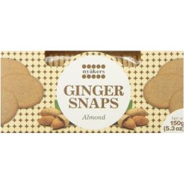 Nyakers Almond Ginger Snaps, 150 gr., 12/cs