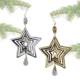 Metal Star ornament with a gem 9