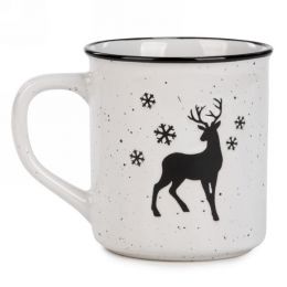 Ceramic Mug with black deer 3.5