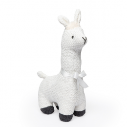 100% Cotton exterior cable knit Llama - IVORY 12
