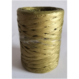 Paper Raffia 100 meters (328 ft/109 yd) -  METALLIC GOLD
Ribbon width: 1/4
