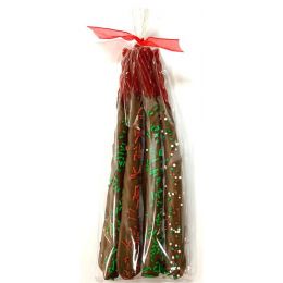 Pack of 4 Milk Chocolate dipped strawberry twizzles with sprinkles 24/cs