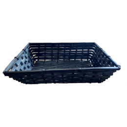 Small BLACK bamboo tray 12”x8”x3.75”H