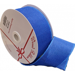 Wired burlap ribbon - Royal Blue  25 yard/roll - 2.5