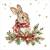 Lunch Napkins - Winter Bunny 6.5