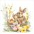 Lunch napkin - Bunnies in a Basket