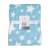 Coral fleece blanket STARS pattern - BLUE