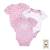 Organic Cotton 3-Pack Bodysuit 100% Cotton - Pink
