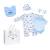 5-Piece Mesh Bag Nutral Set: Stork
100% Cotton - Includes gift Bag
Set includes: Sleeper, Bodysuit, Hat, Mitts, and Bib
Packed in Organza Mesh Bag with a gift bag Included