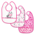 620281014598 / 3-Pack Cow Theme Peva Bibs: PINK