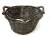 
CBL841R - Round stained willow basket with wooden handles

