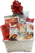 White belt-weave basket gourmet gift Basket KIT