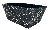 Rectangular black fabric container with silver glitter design 11