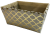 Rectangular gold basket with matching fabric liner